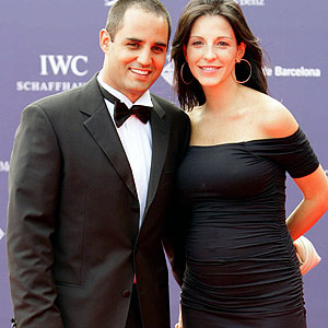 Juan Pablo Montoya and Connie Montoya at the Laureus