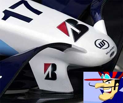 Williams F1 nose vs Dick Dastardly