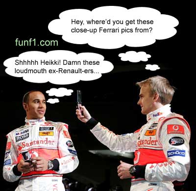 Lewis Hamilton with Heikki Kovalainen - Camera Phone